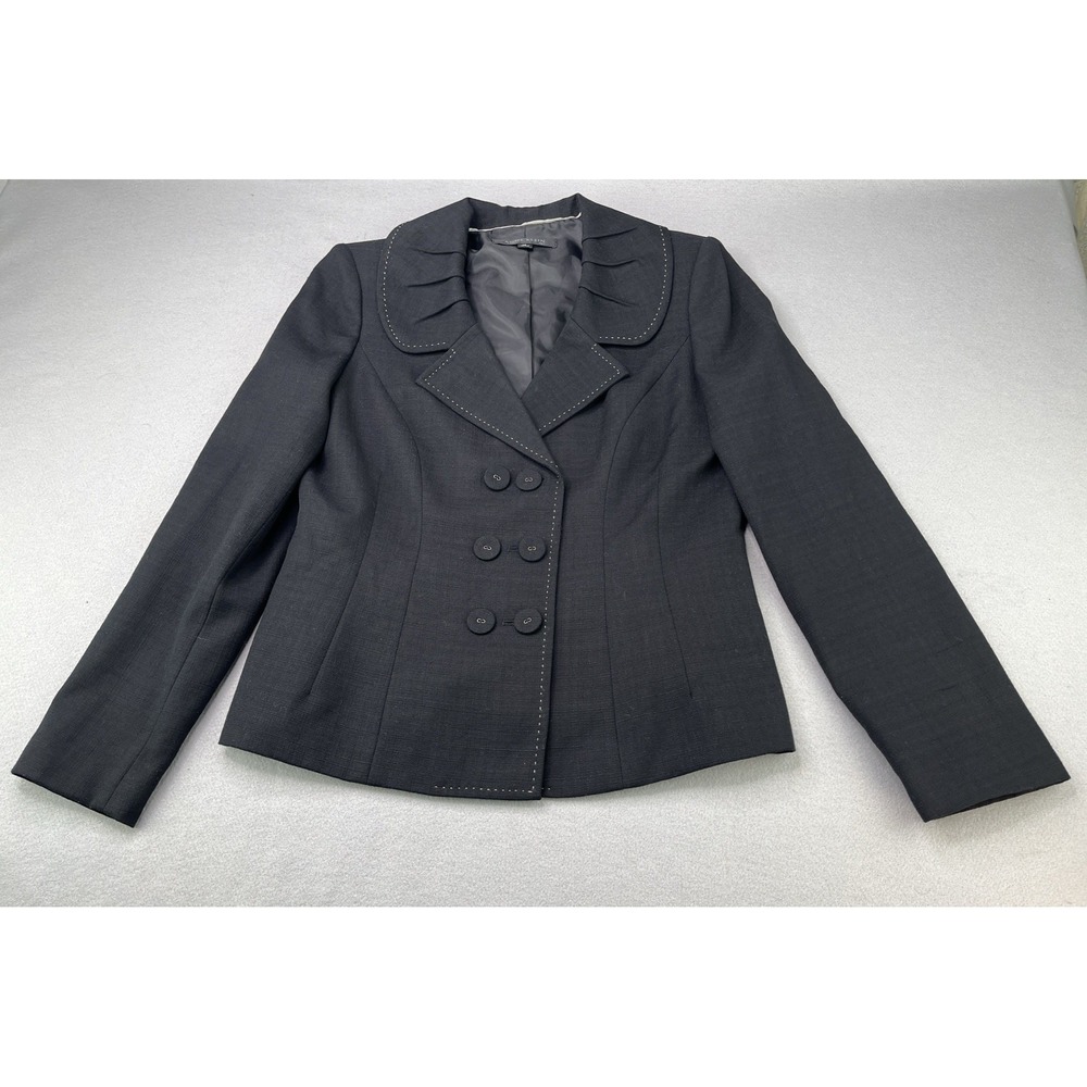 Anne Klein Blazer Jacket Women's Size 10 Black 3 Button Business Attire